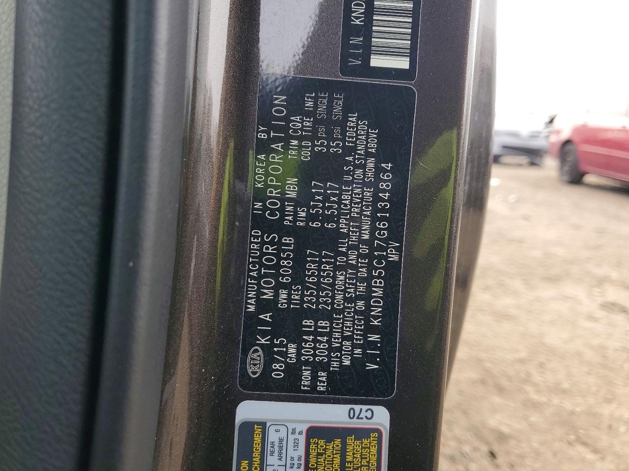 2016 KIA SEDONA LX photo 13
