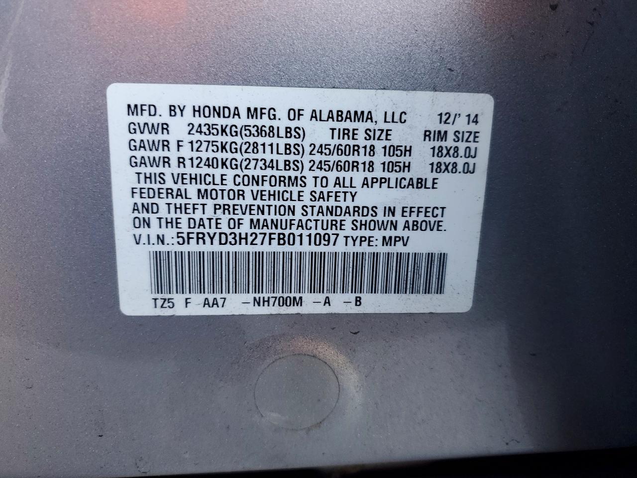 2015 ACURA MDX photo 37