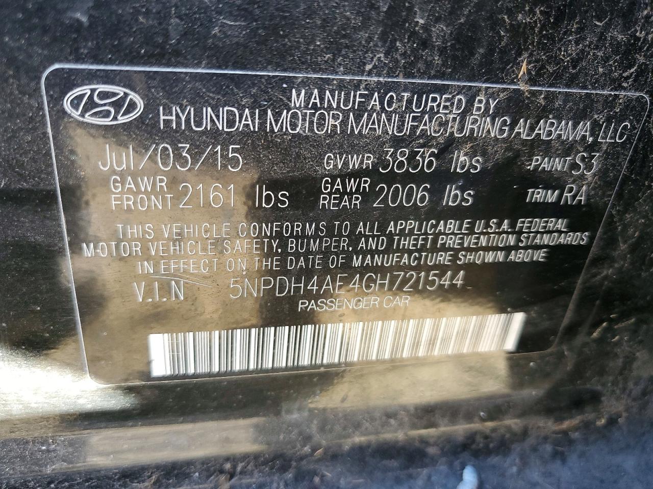 2016 HYUNDAI ELANTRA SE photo 12
