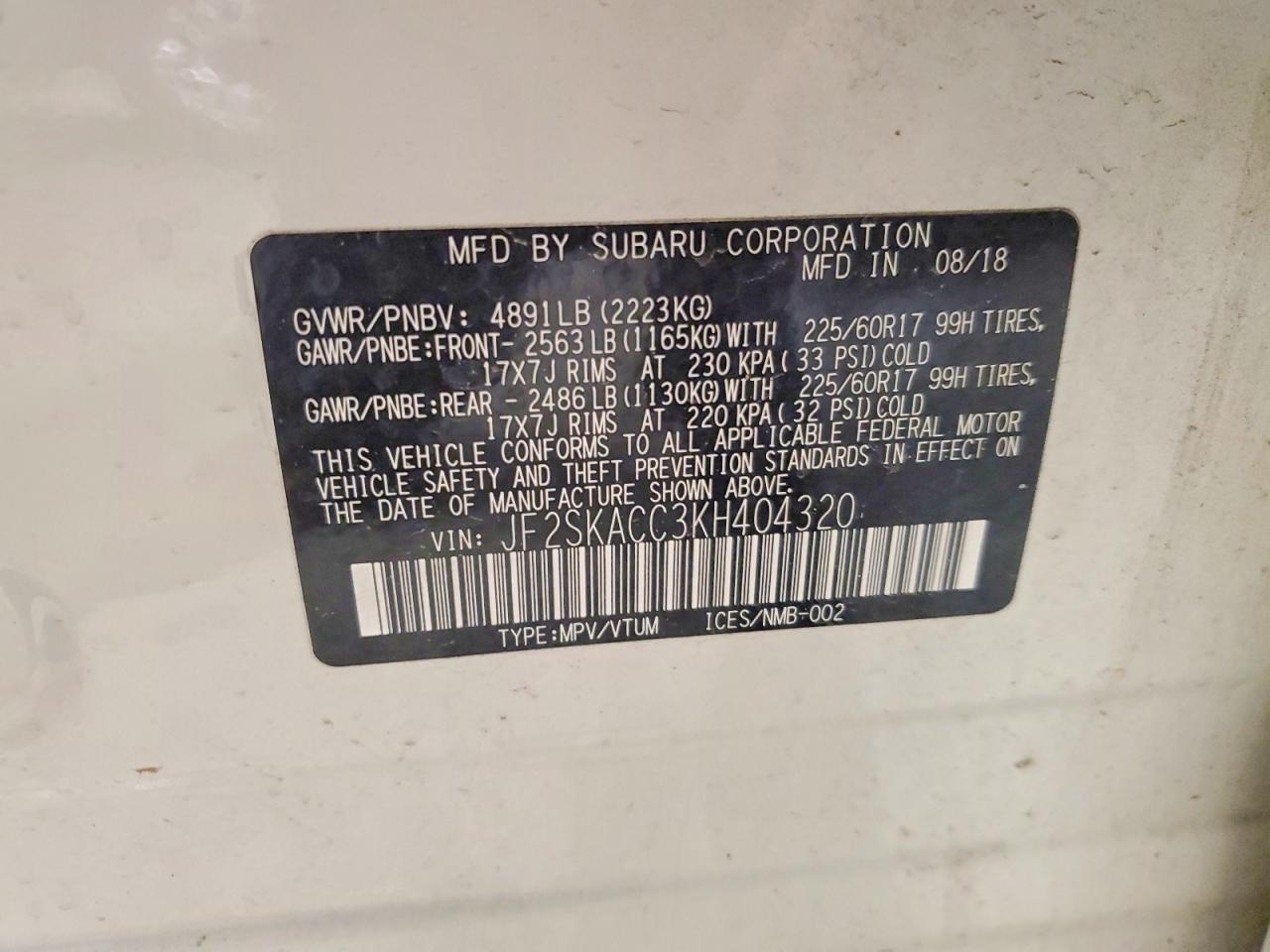 2019 SUBARU FORESTER photo 13