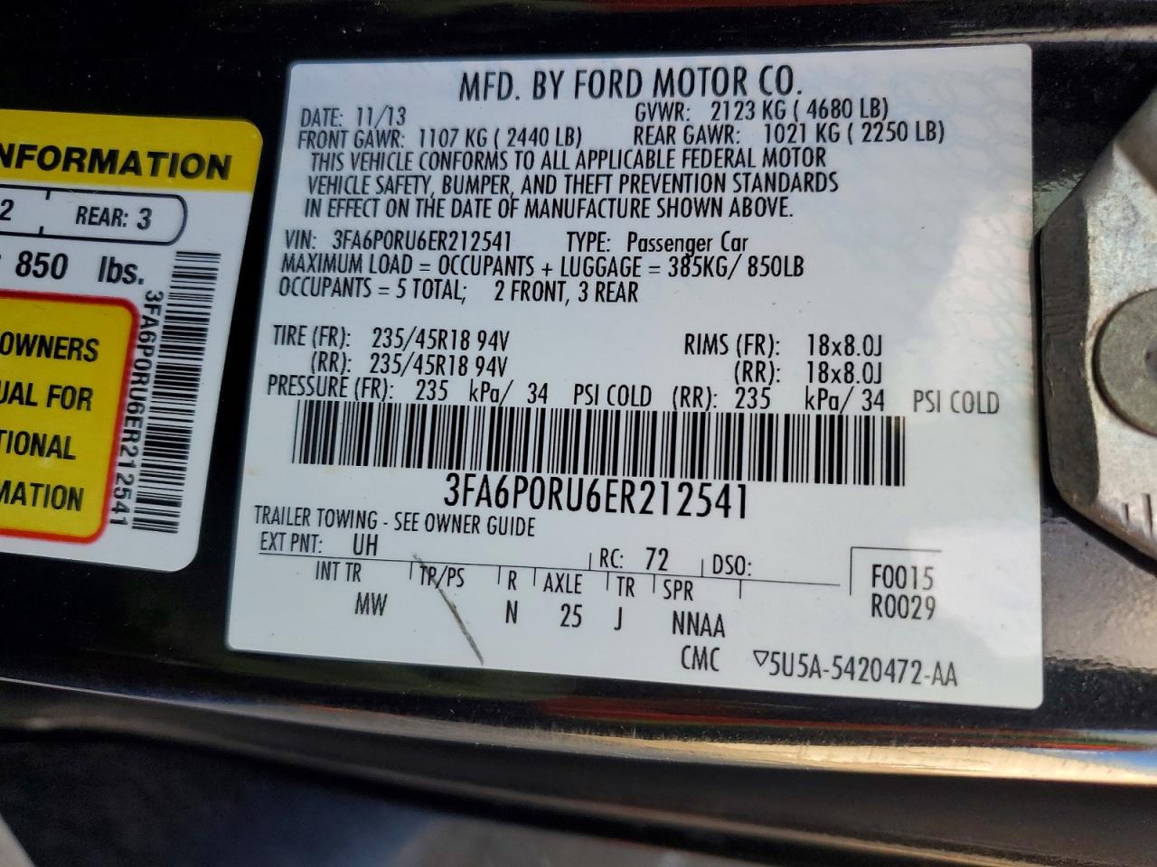 2014 FORD FUSION TITANIUM HEV photo 12