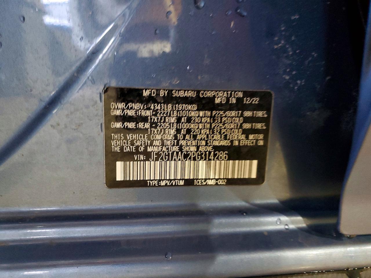 2023 SUBARU CROSSTREK photo 14