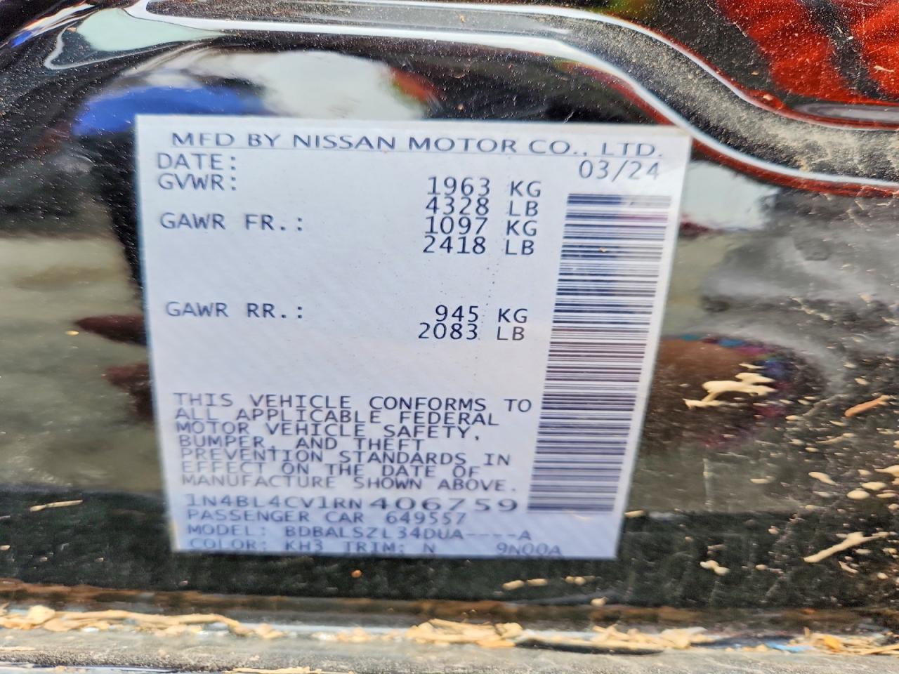 2024 NISSAN ALTIMA SR photo 34