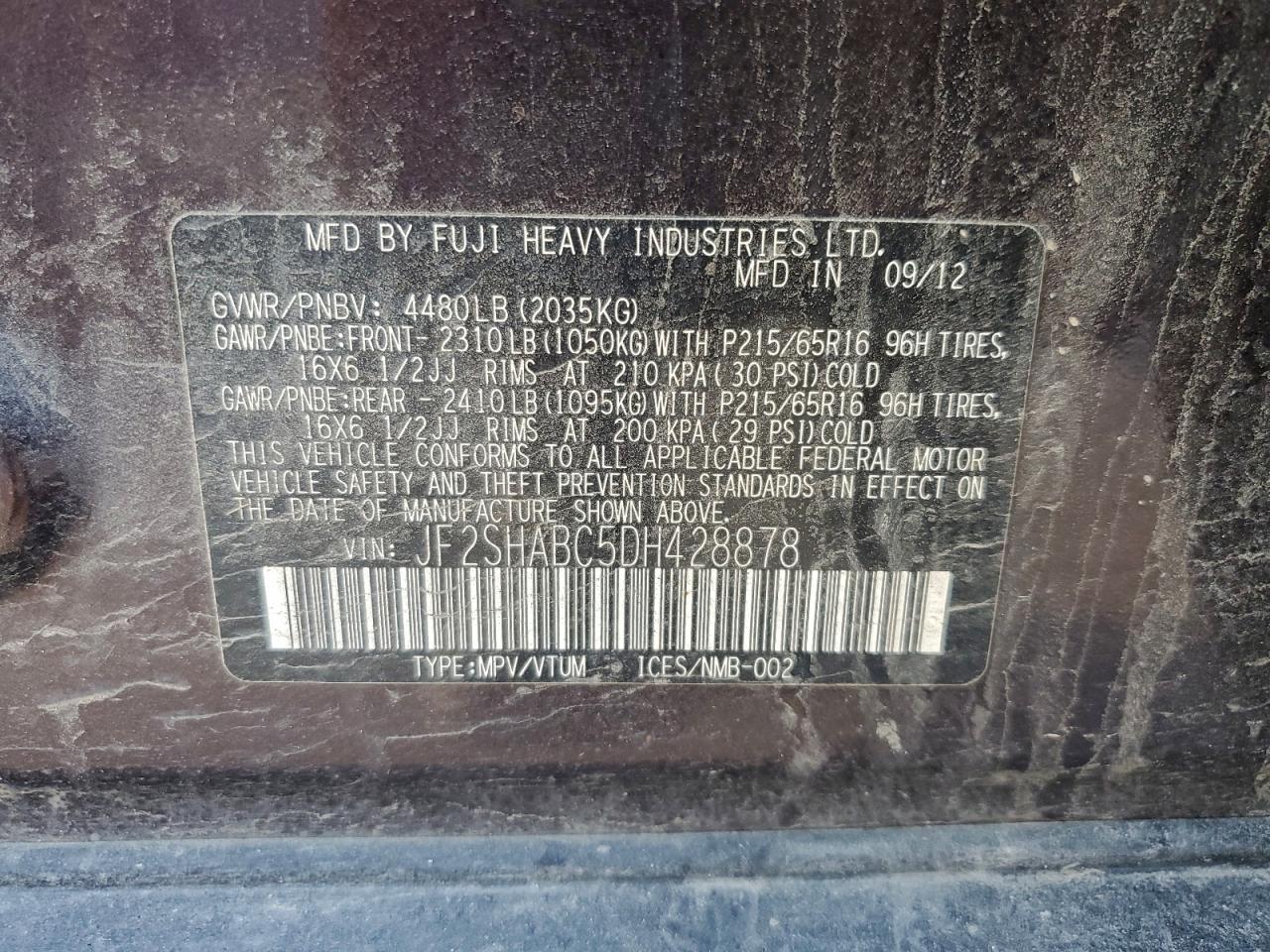 2013 SUBARU FORESTER 2.5X photo 13