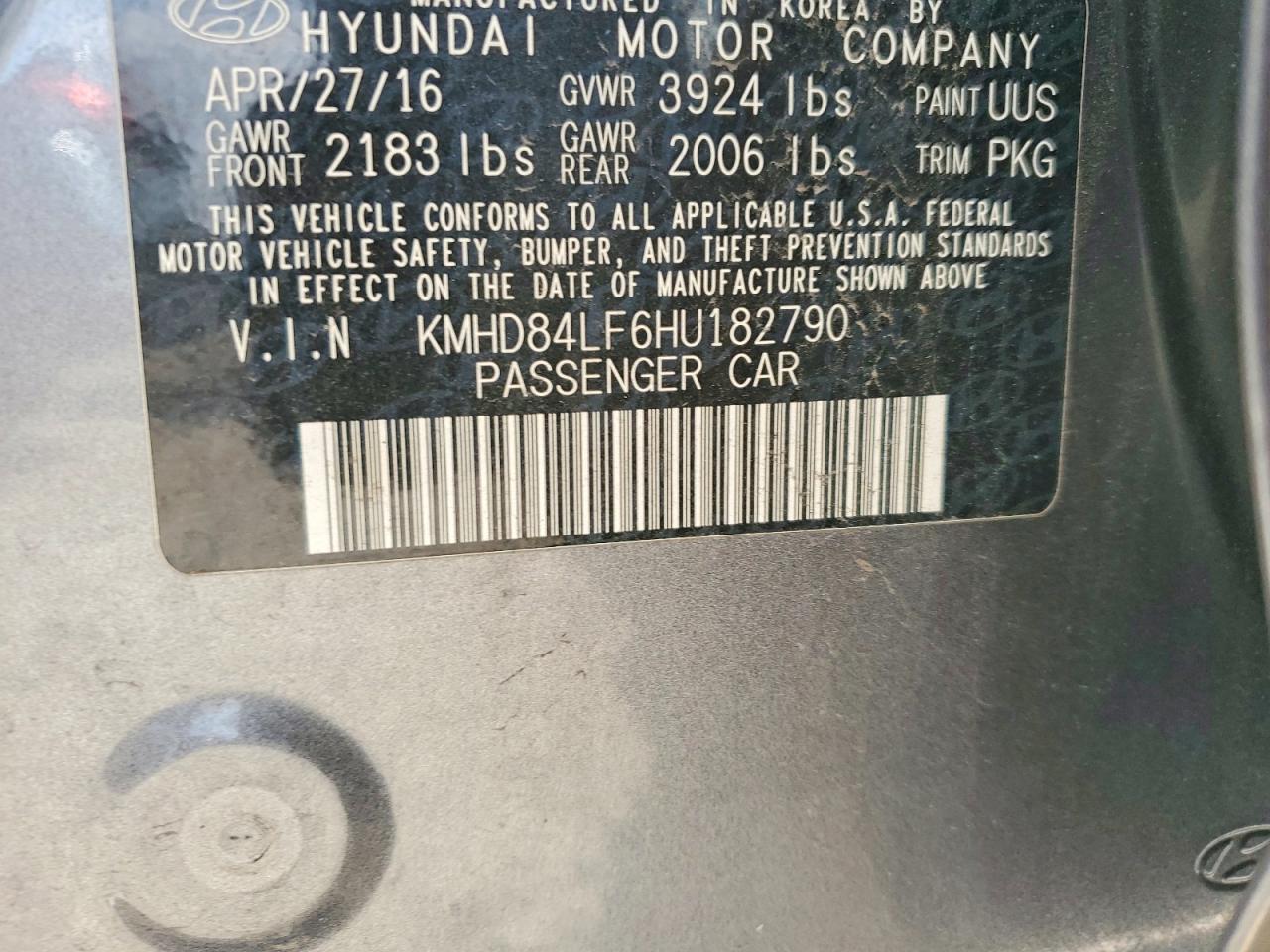 2017 HYUNDAI ELANTRA SE photo 12