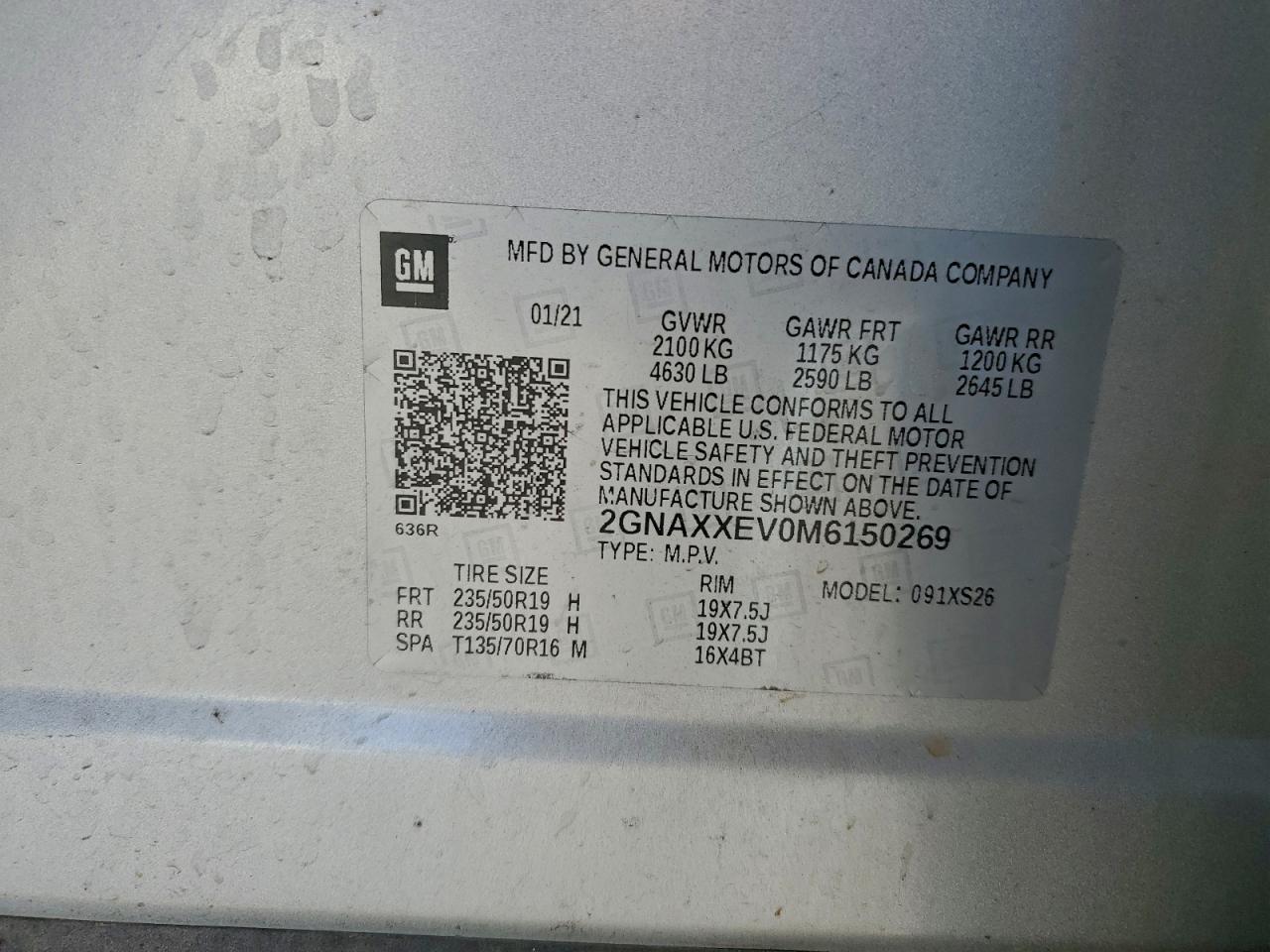 2021 CHEVROLET EQUINOX PREMIER photo 27