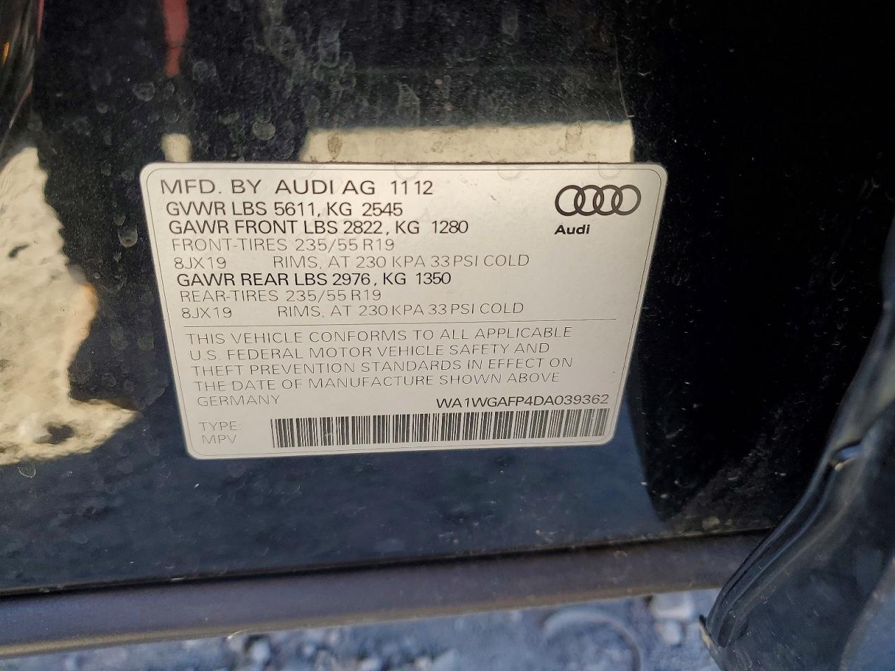 2013 AUDI Q5 PRESTIGE photo 49