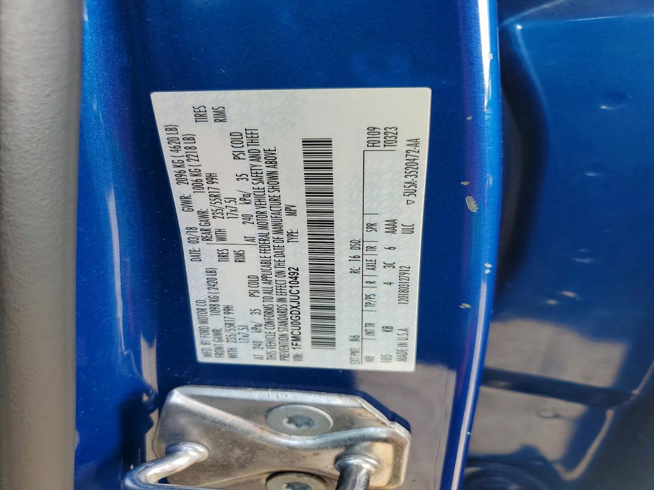 2018 FORD ESCAPE SE photo 25