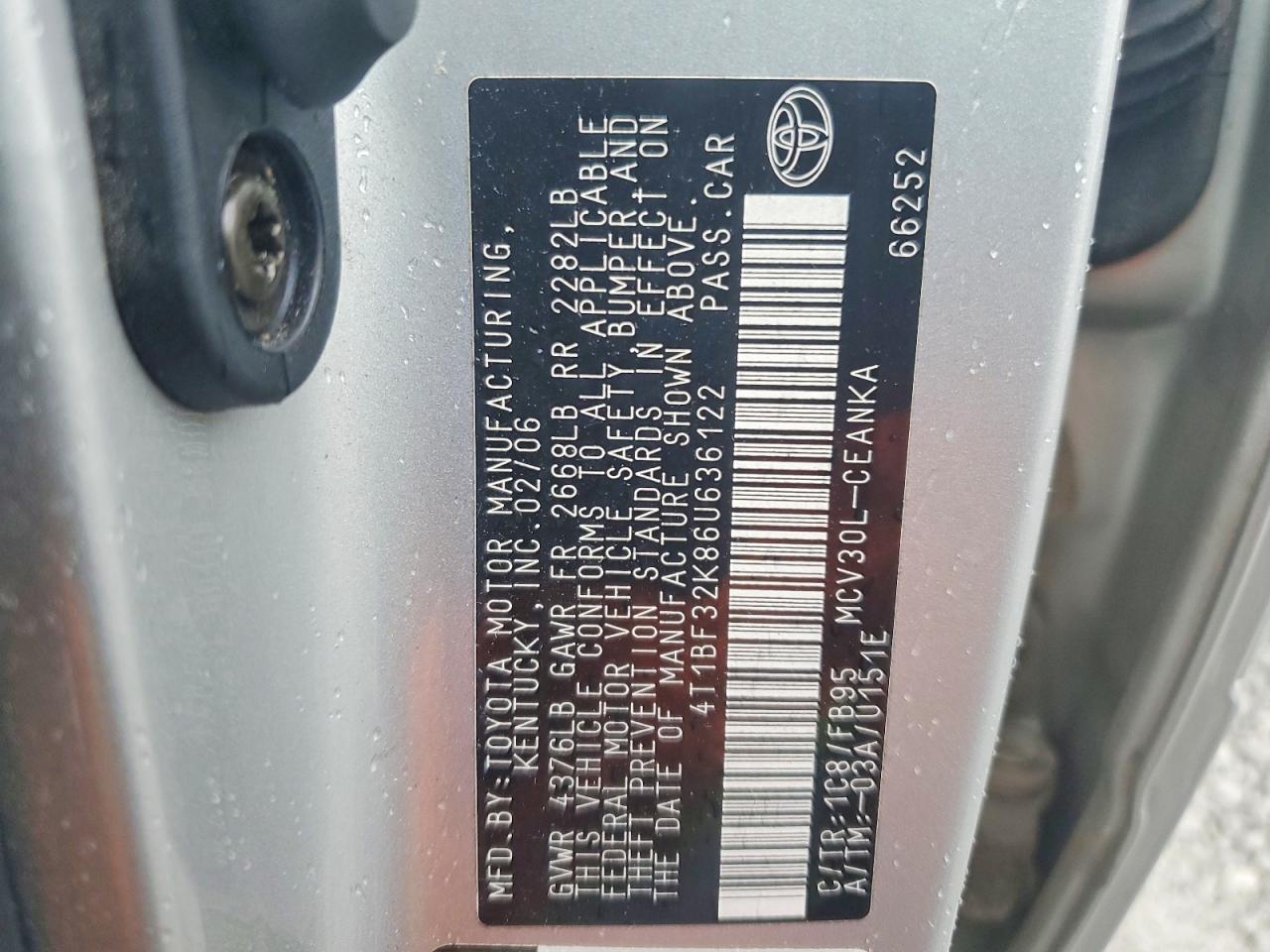2006 TOYOTA CAMRY LE V6 photo 23