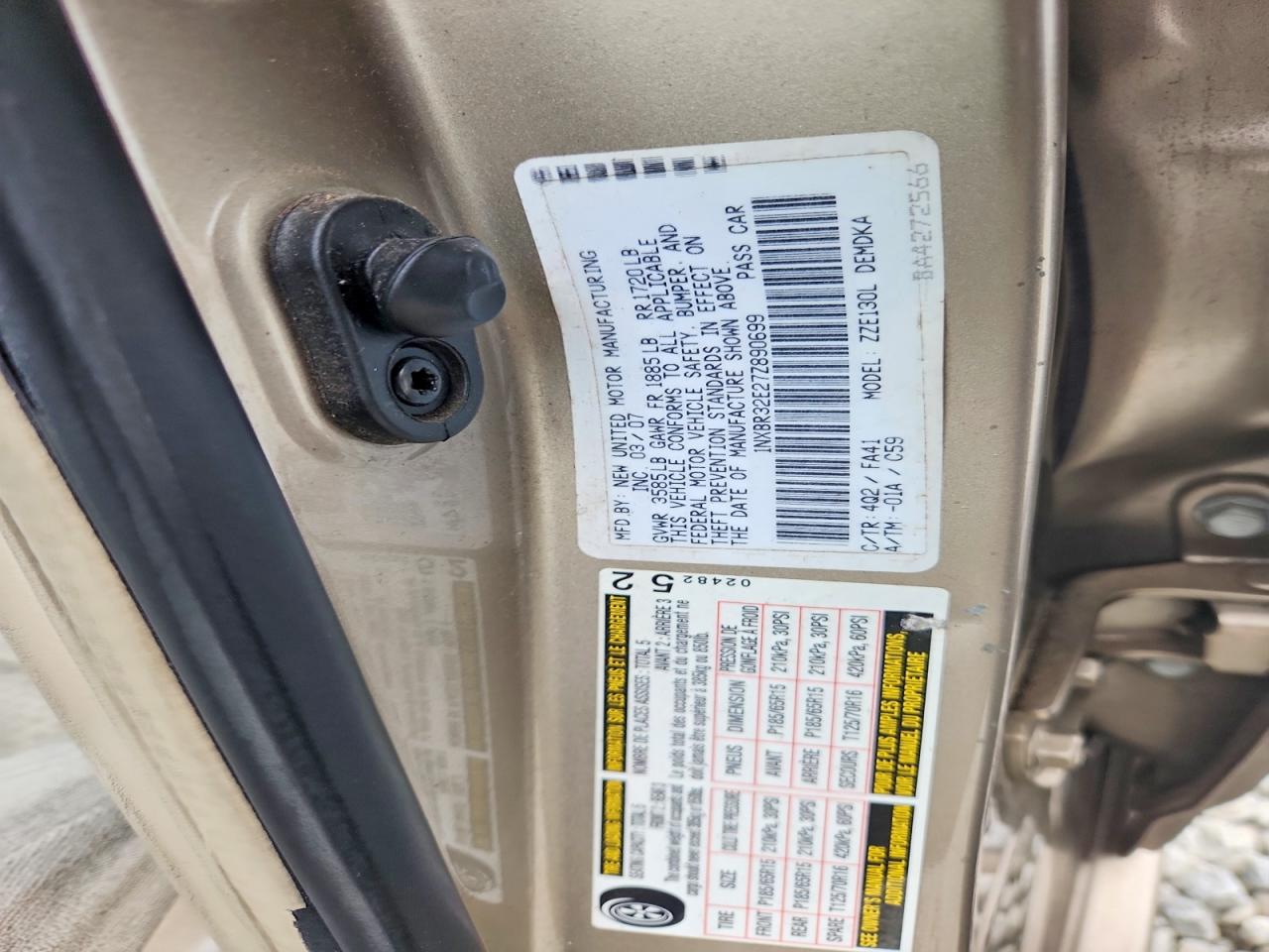 2007 TOYOTA COROLLA CE photo 13
