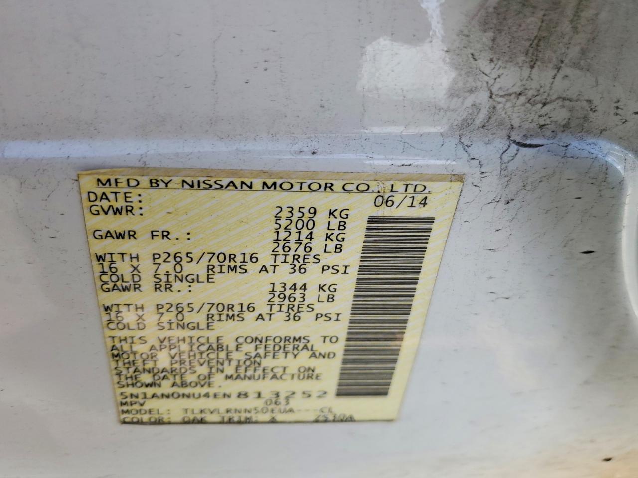 2014 NISSAN XTERRA X photo 13