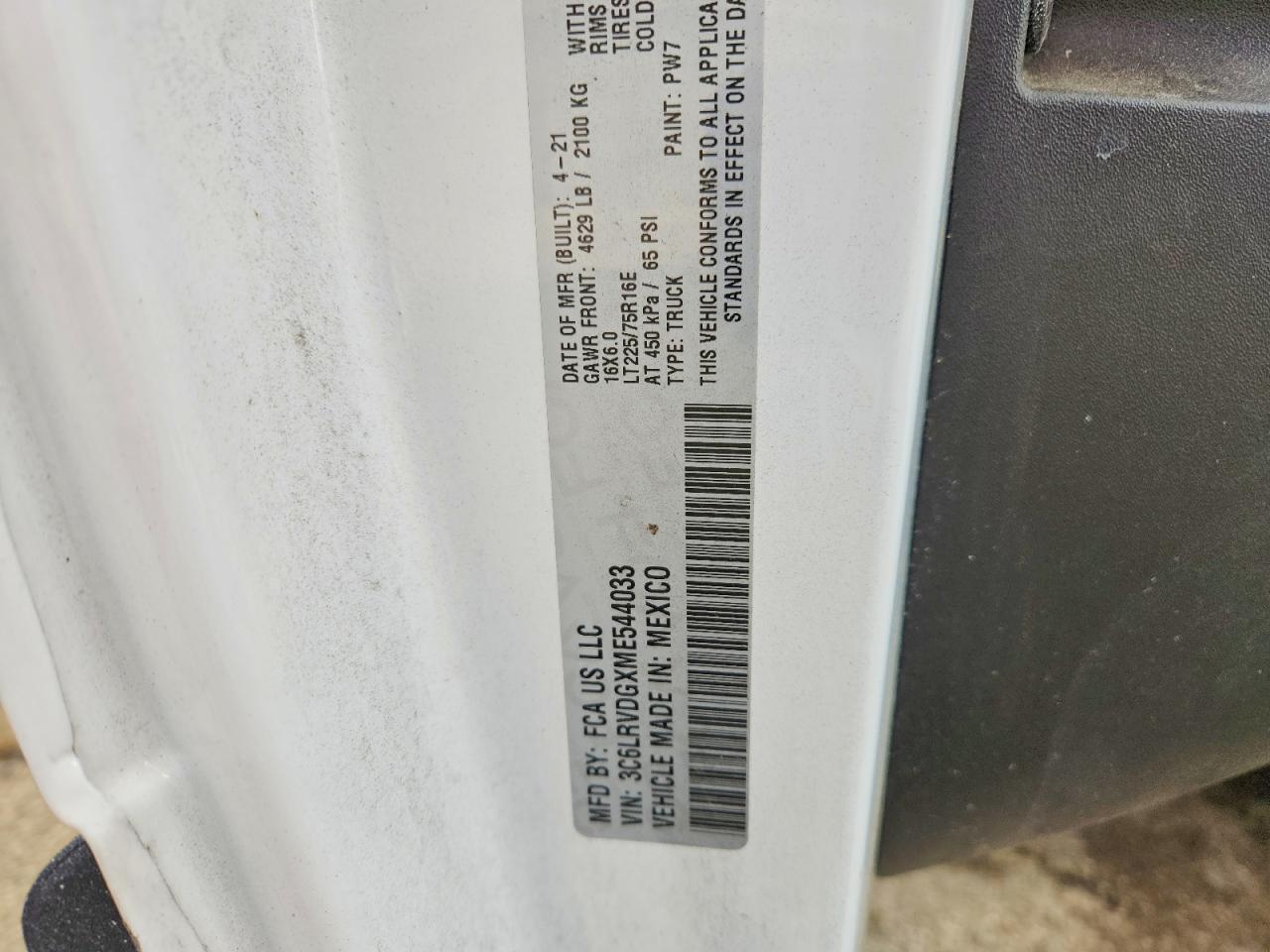 2021 RAM PROMASTER 2500 DELIVERY VAN photo 12