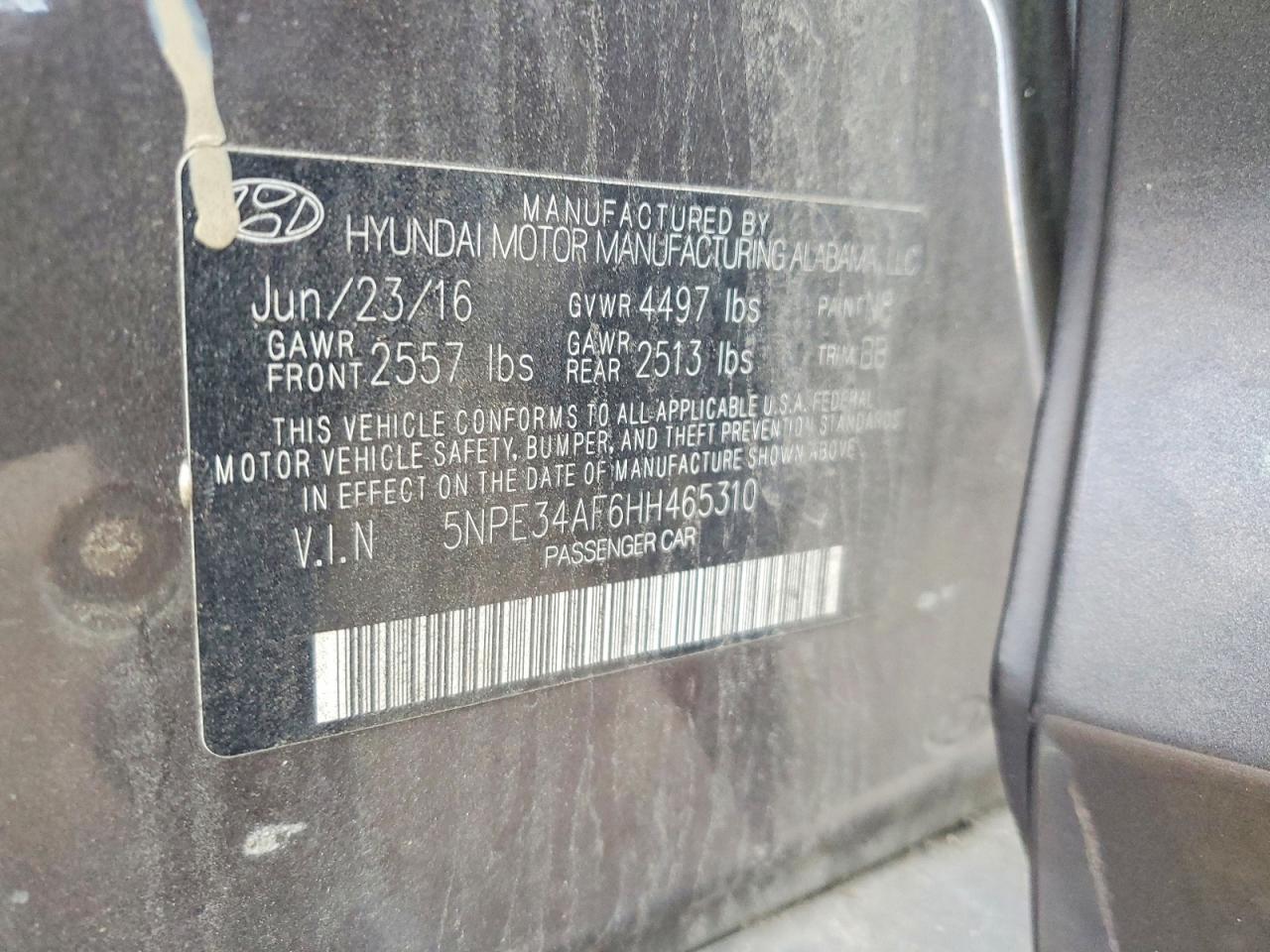 2017 HYUNDAI SONATA SPORT photo 12