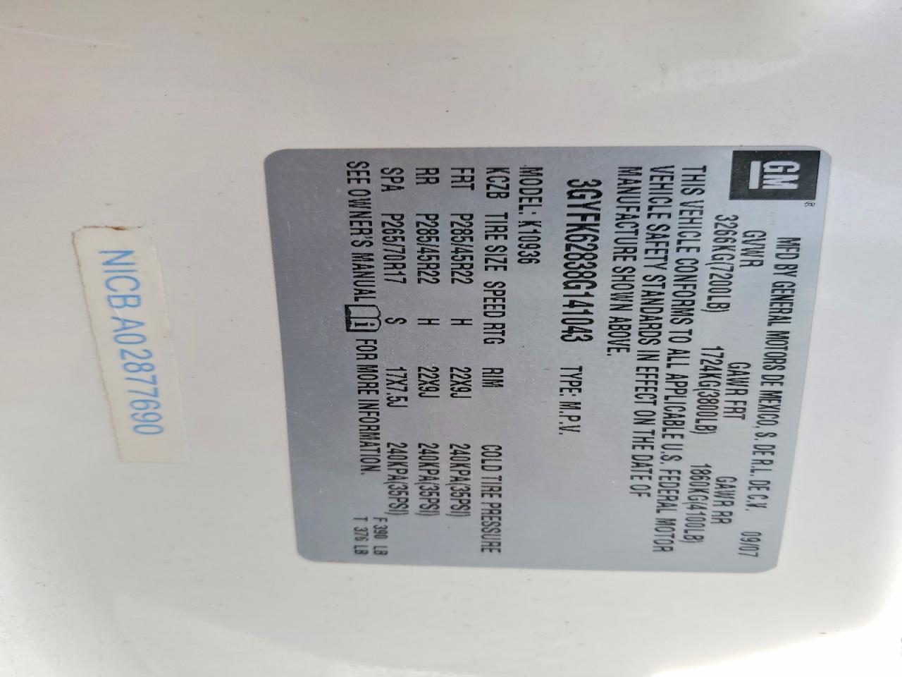 2008 CADILLAC ESCALADE EXT photo 14