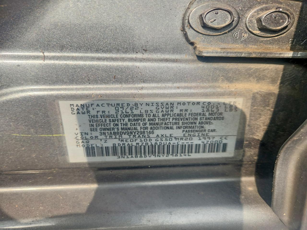 2022 NISSAN SENTRA SR photo 12