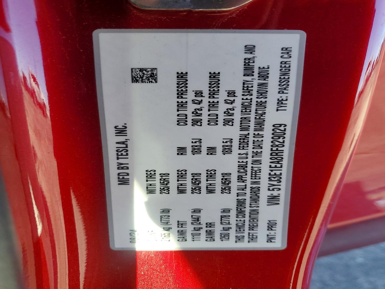 2024 TESLA MODEL 3 photo 34