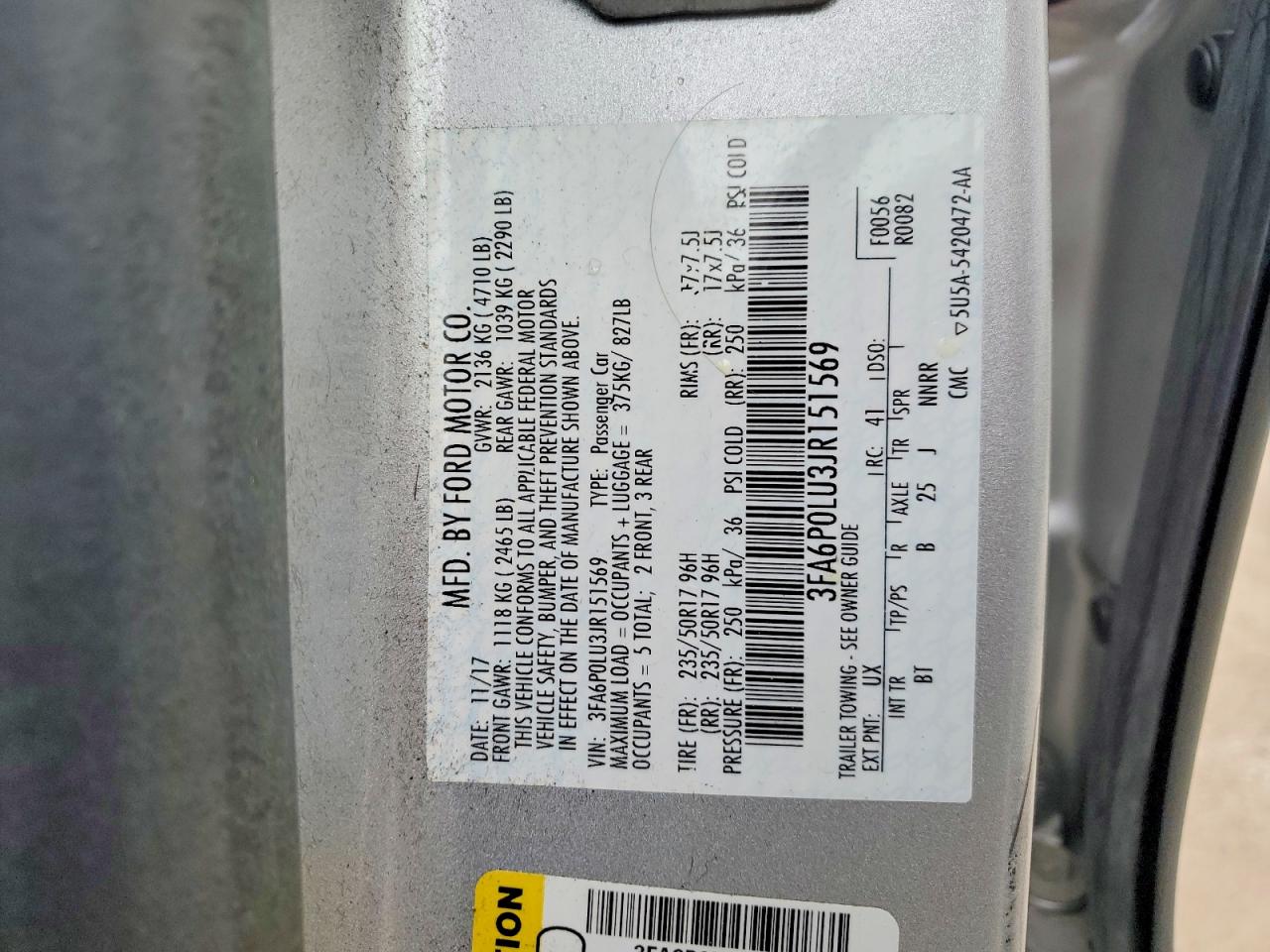 2018 FORD FUSION SE HYBRID photo 13