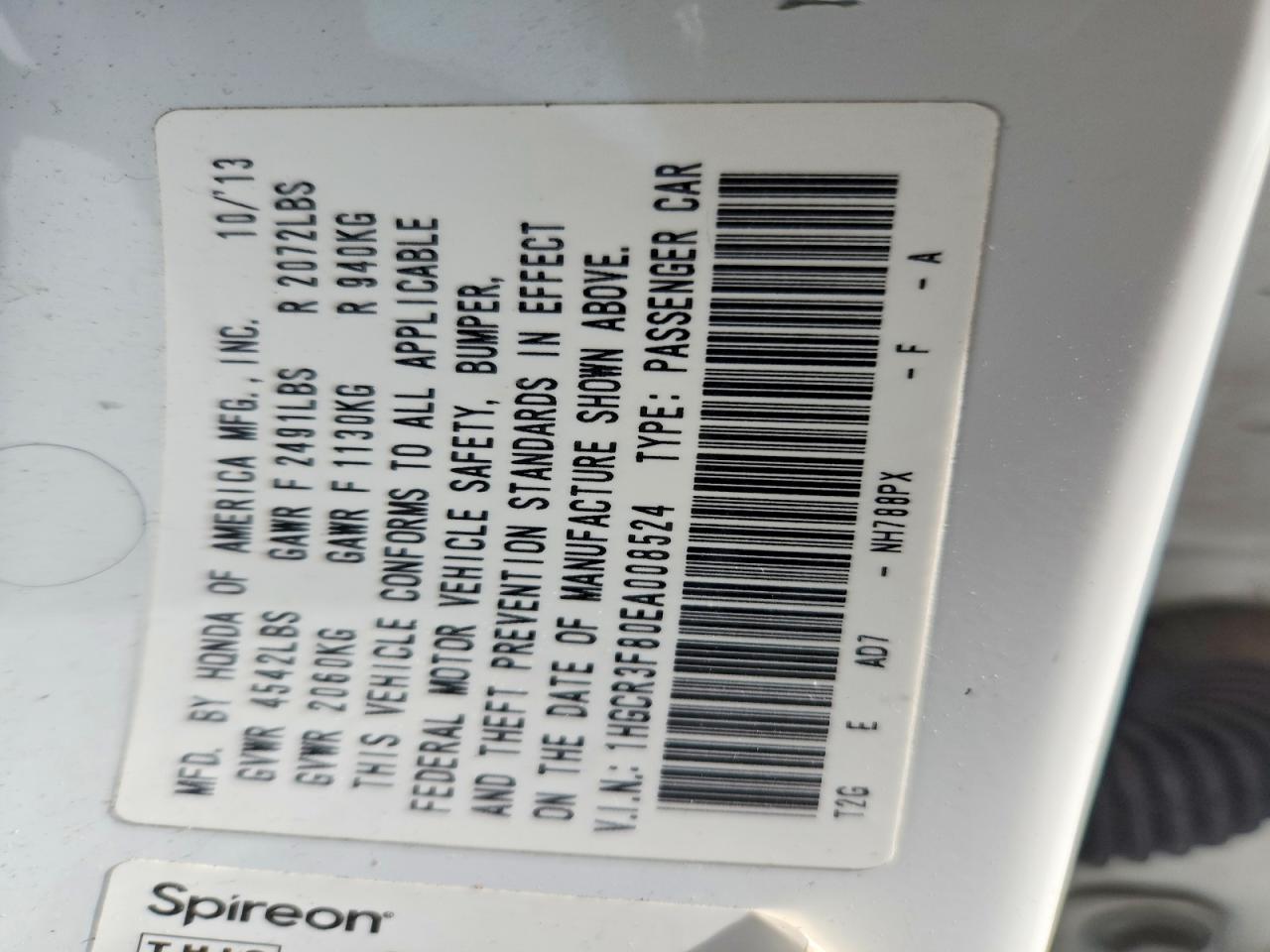 2014 HONDA ACCORD EXL photo 23