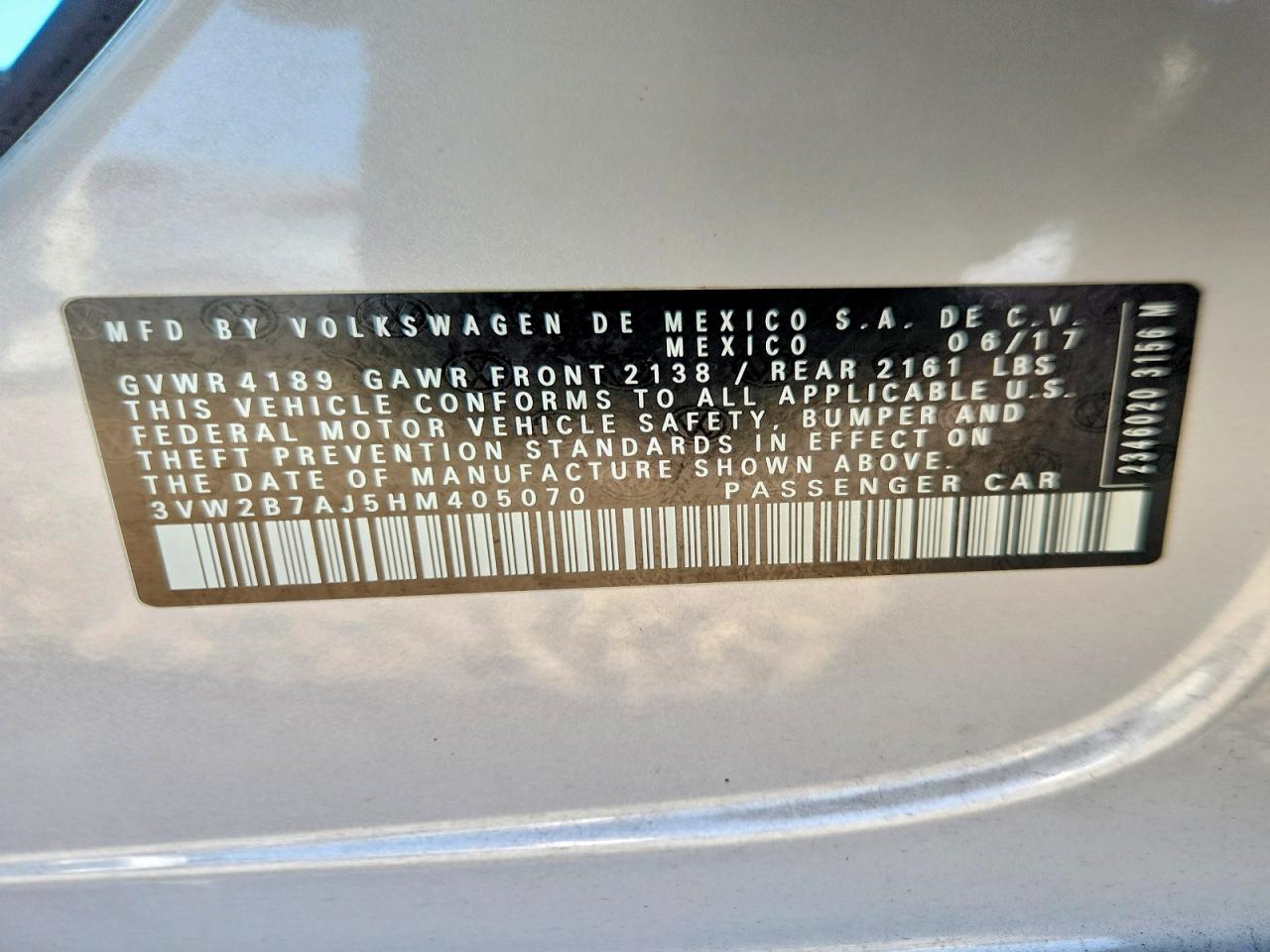 2017 VOLKSWAGEN JETTA S photo 13