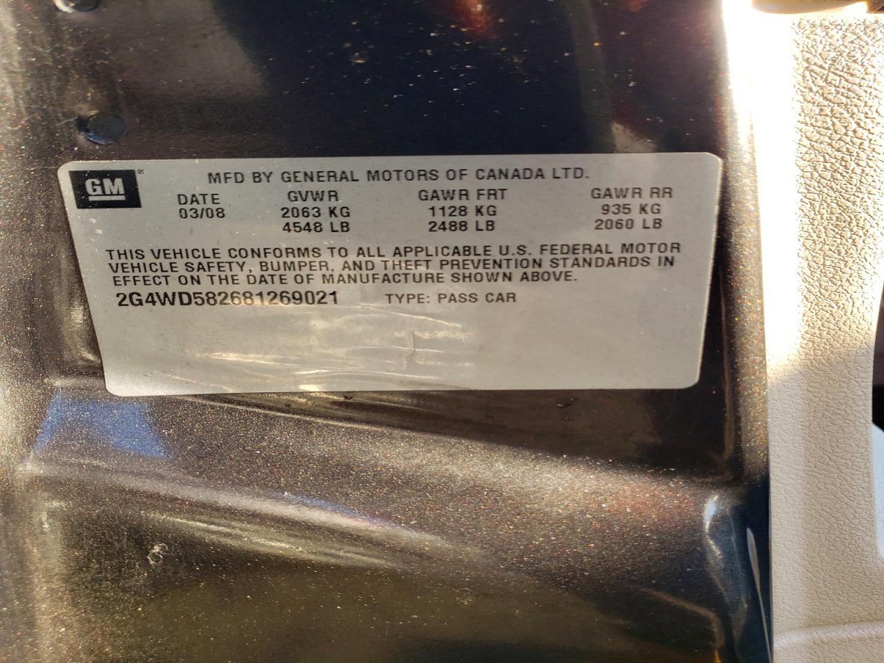 2008 BUICK LACROSSE CXL photo 12
