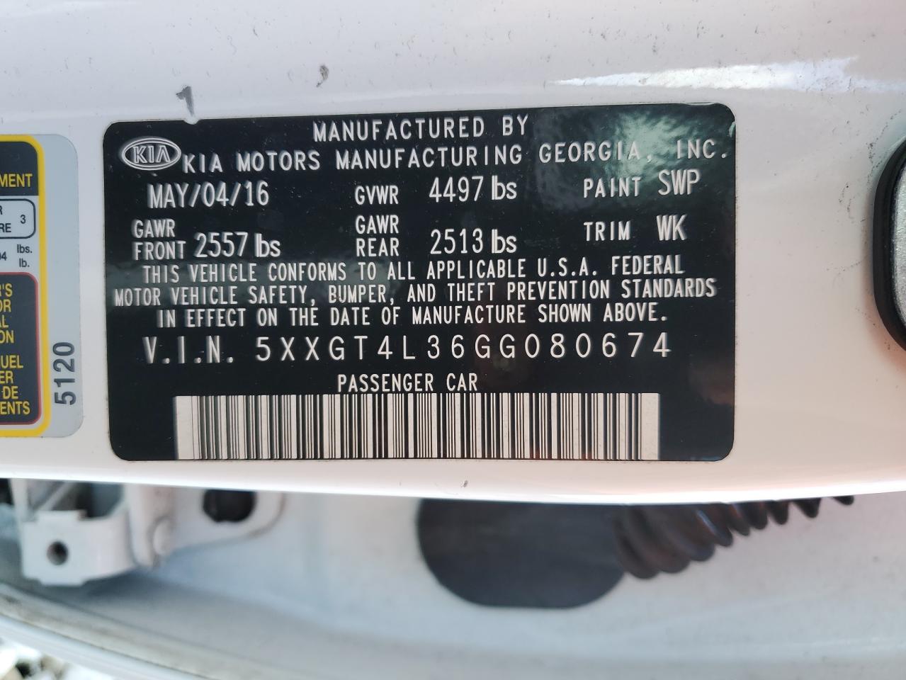2016 KIA OPTIMA LX photo 12