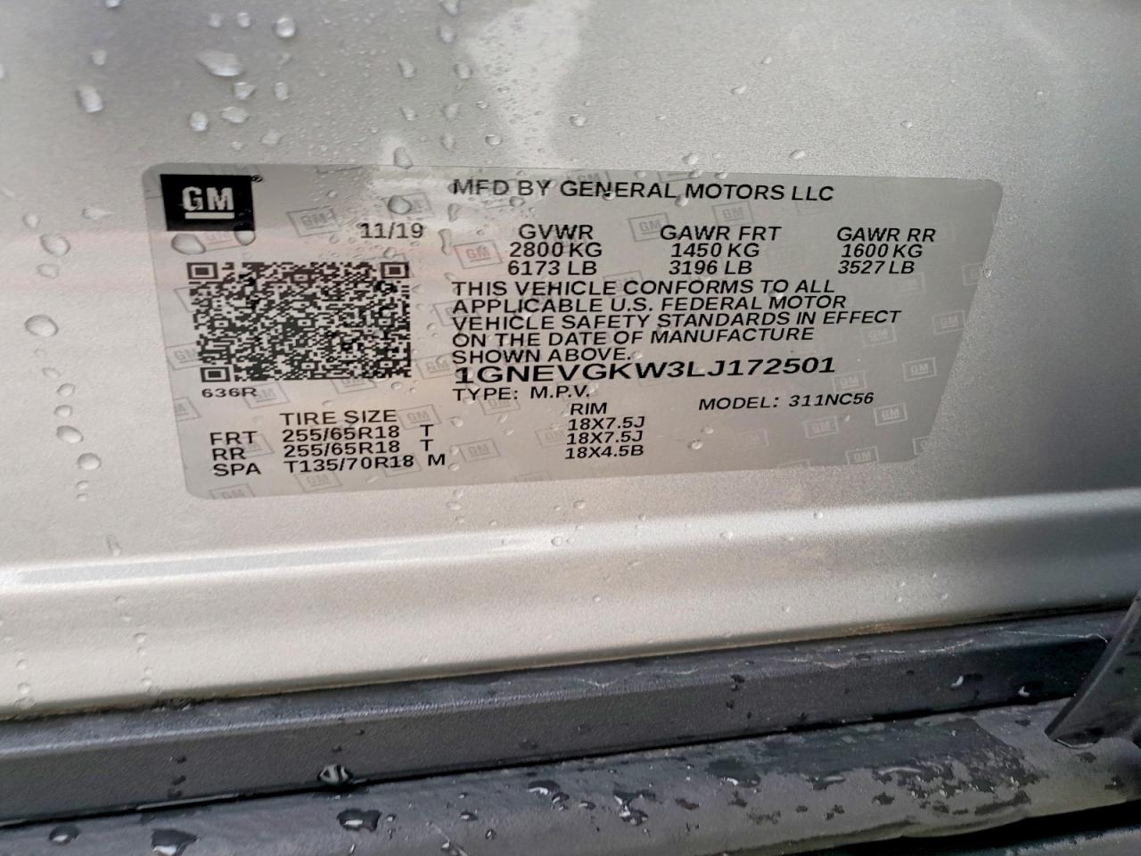 2020 CHEVROLET TRAVERSE LT photo 13