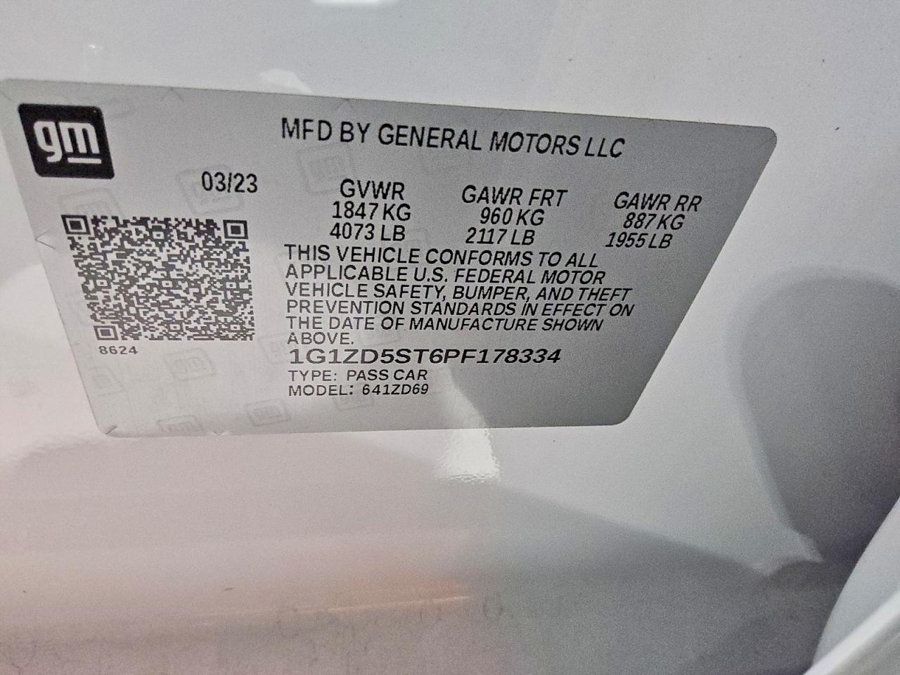 2023 CHEVROLET MALIBU LT photo 12