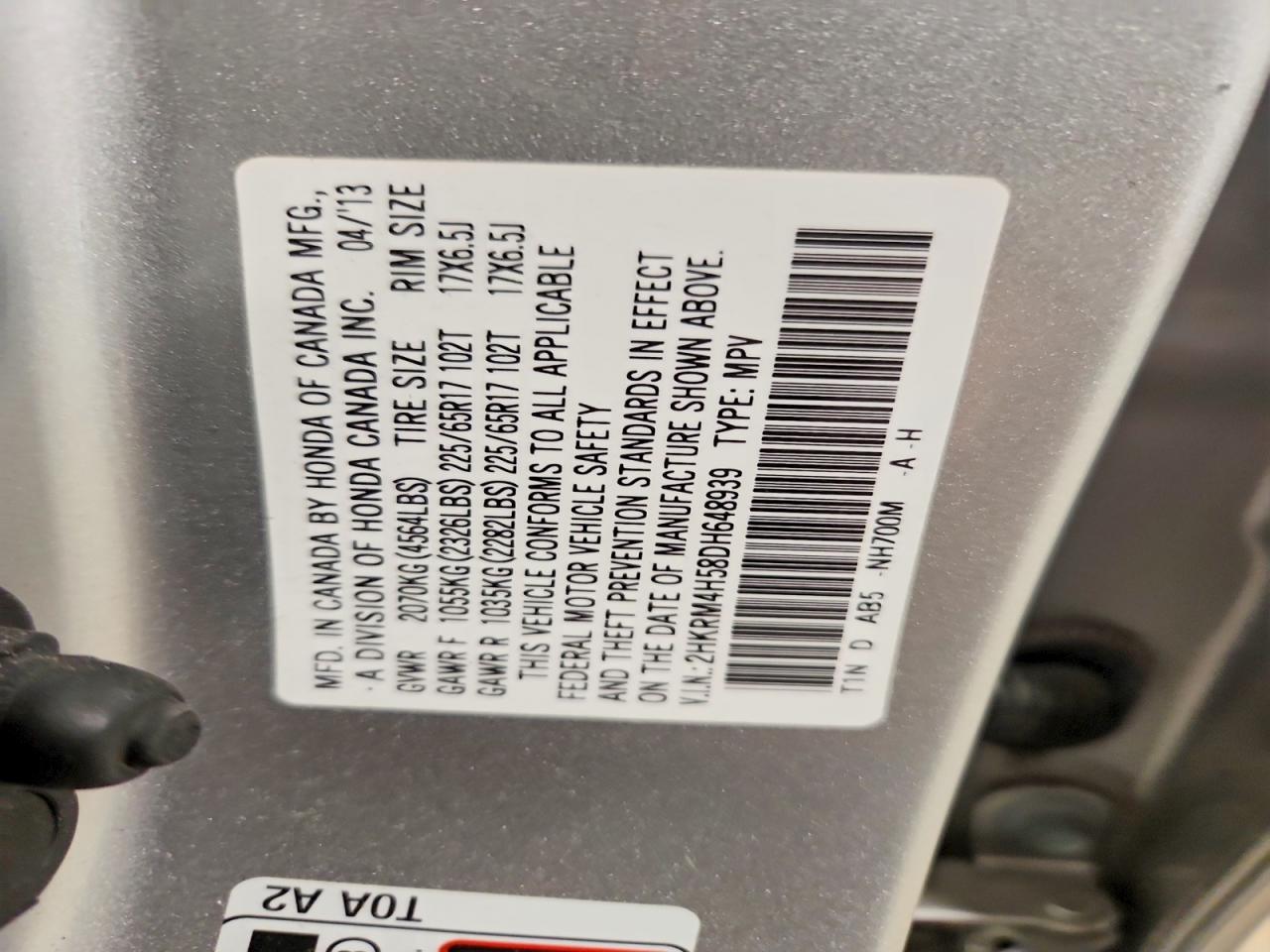 2013 HONDA CR-V EX photo 13