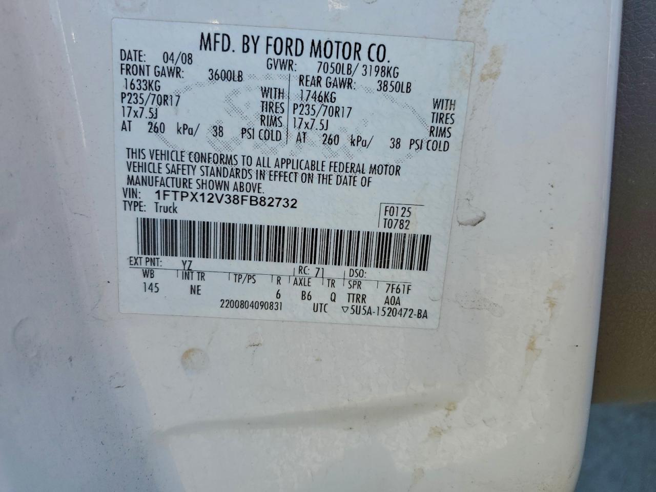 2008 FORD F150 photo 12