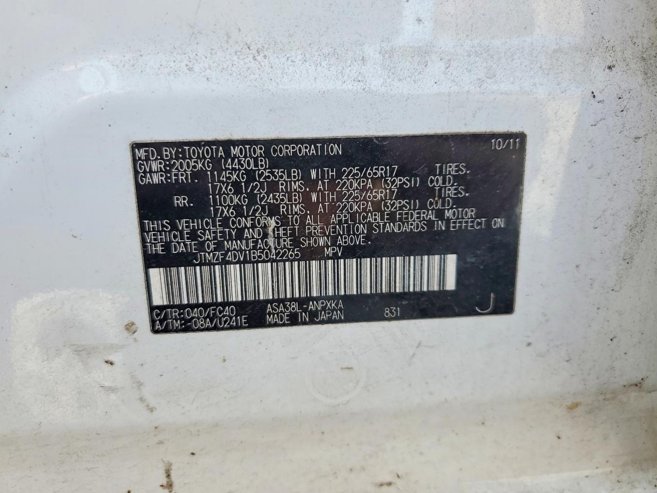2011 TOYOTA RAV4 BASE photo 13