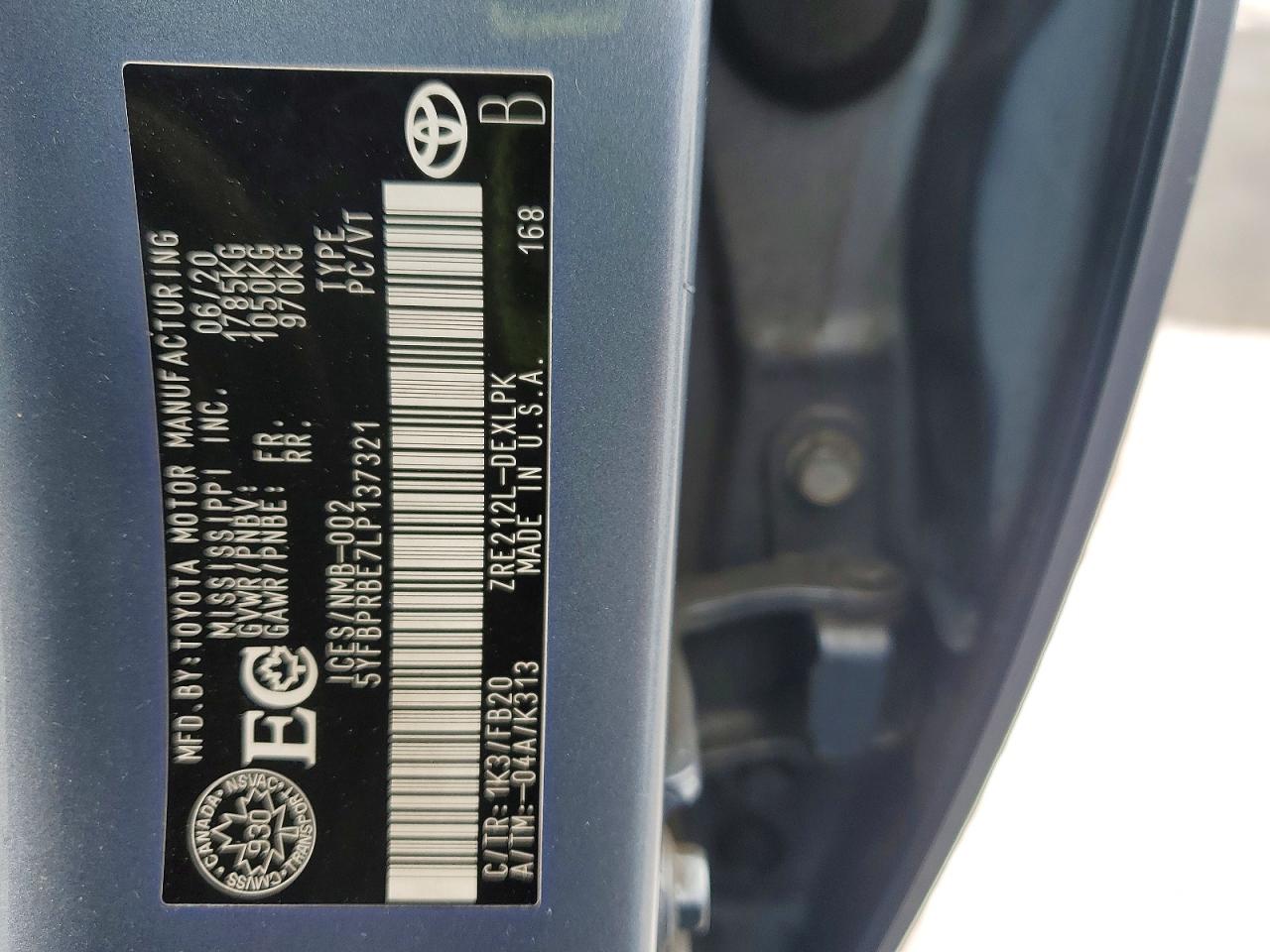 2020 TOYOTA COROLLA LE photo 12