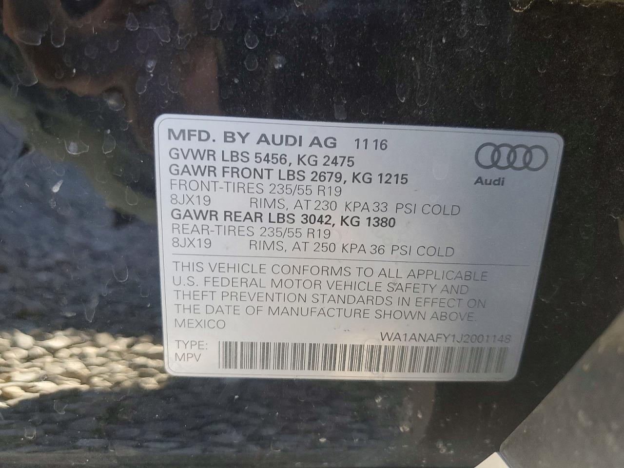 2018 AUDI Q5 PREMIUM photo 13