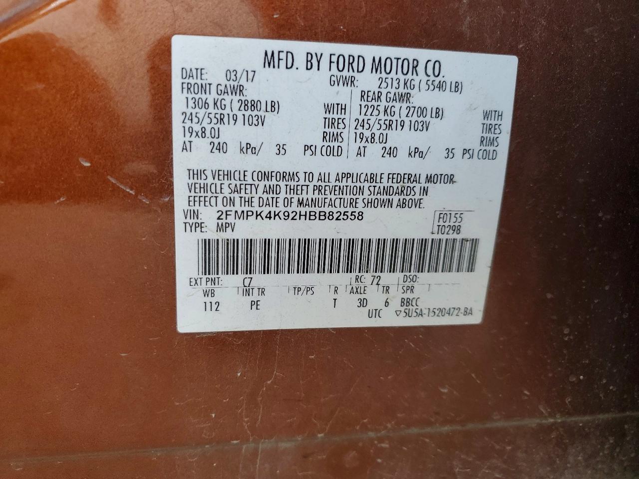 2017 FORD EDGE TITANIUM photo 14