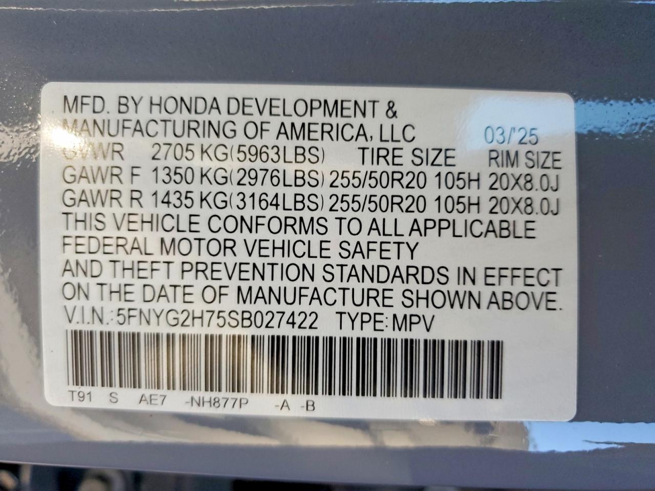 2025 HONDA PILOT TOURING photo 13