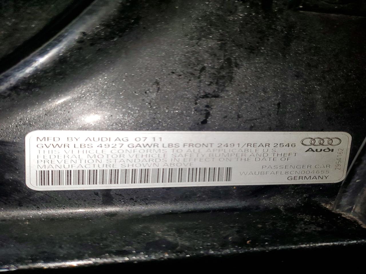 2012 AUDI A4 PREMIUM photo 12