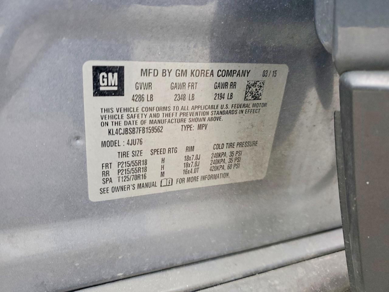 2015 BUICK ENCORE CONVENIENCE photo 13