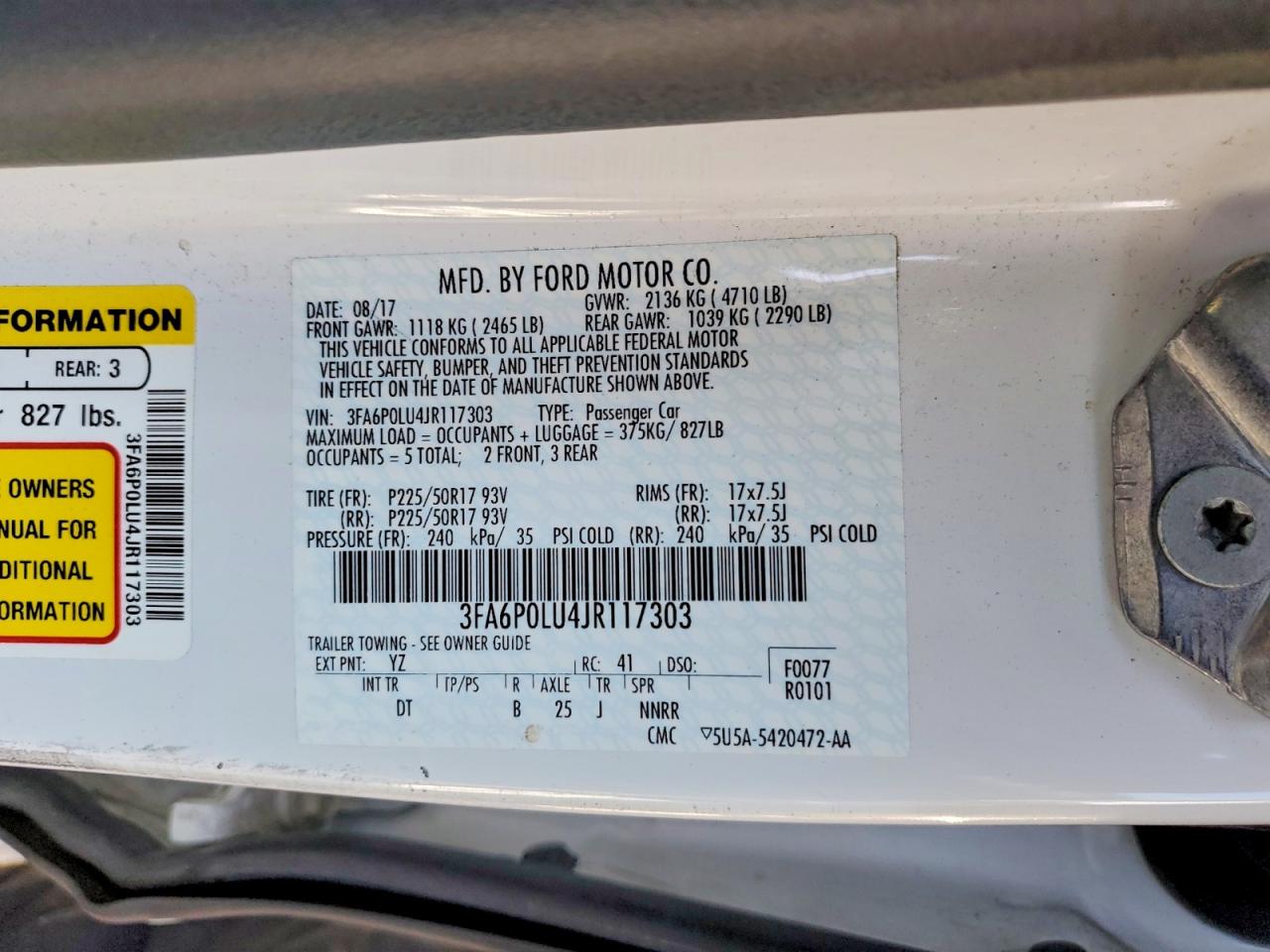 2018 FORD FUSION SE HYBRID photo 34