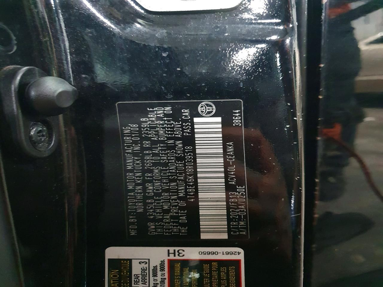 2008 TOYOTA CAMRY LE photo 23