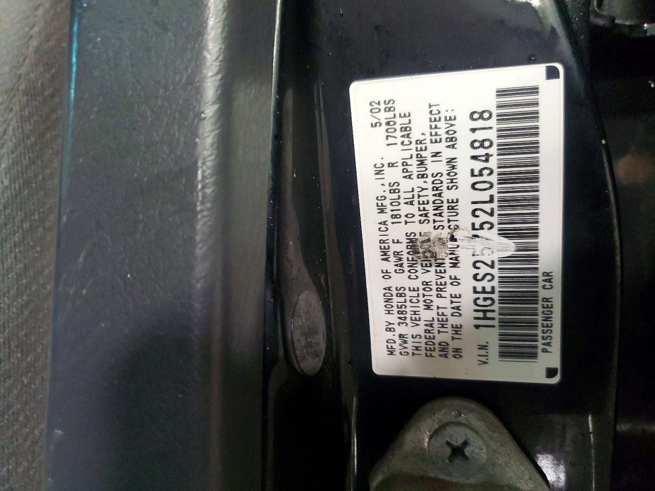 2002 HONDA CIVIC EX photo 12