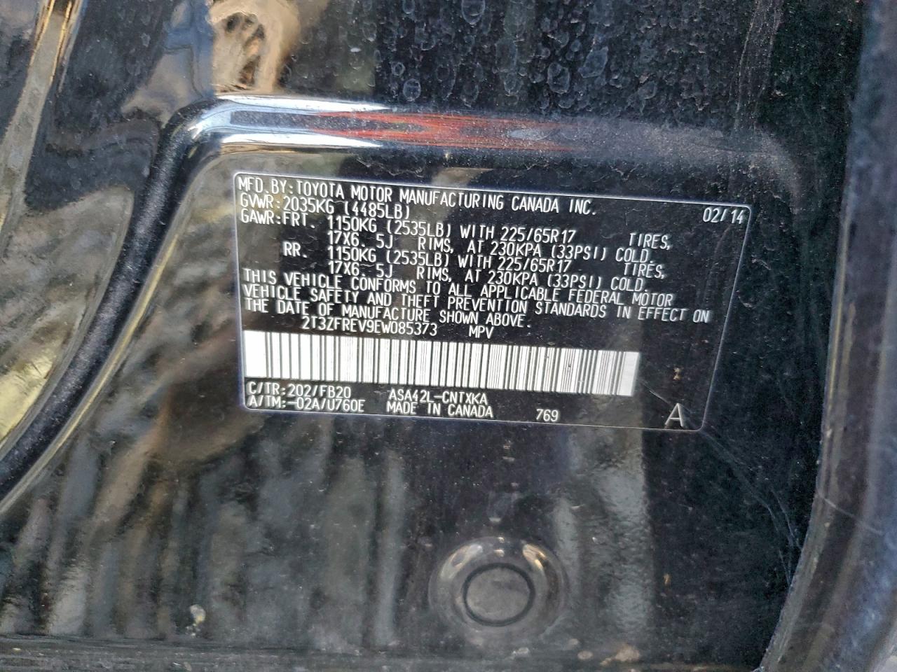 2014 TOYOTA RAV4 LE photo 13
