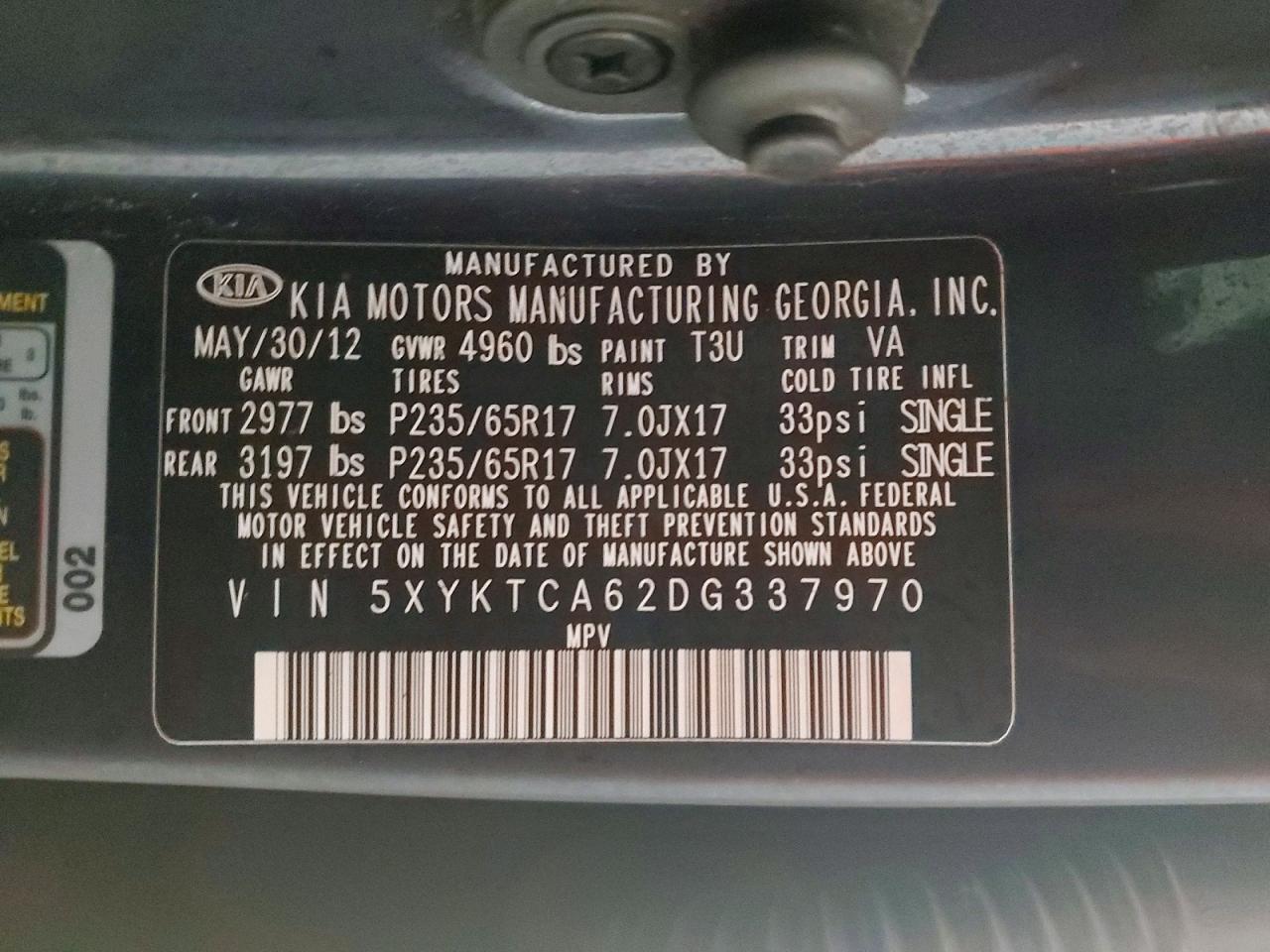 2013 KIA SORENTO LX photo 13