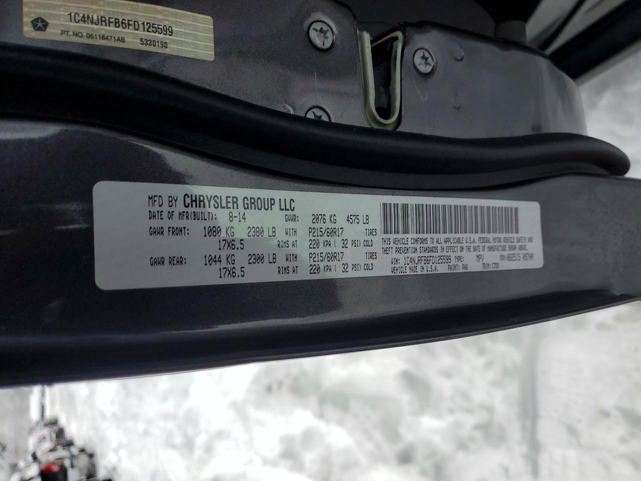 2015 JEEP PATRIOT LATITUDE photo 13