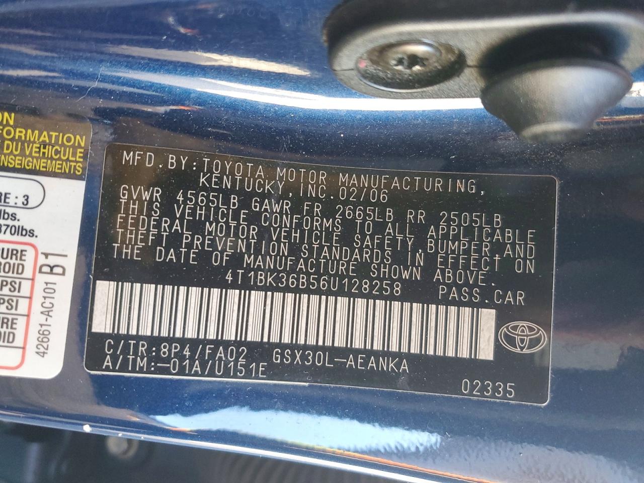 2006 TOYOTA AVALON XL photo 12