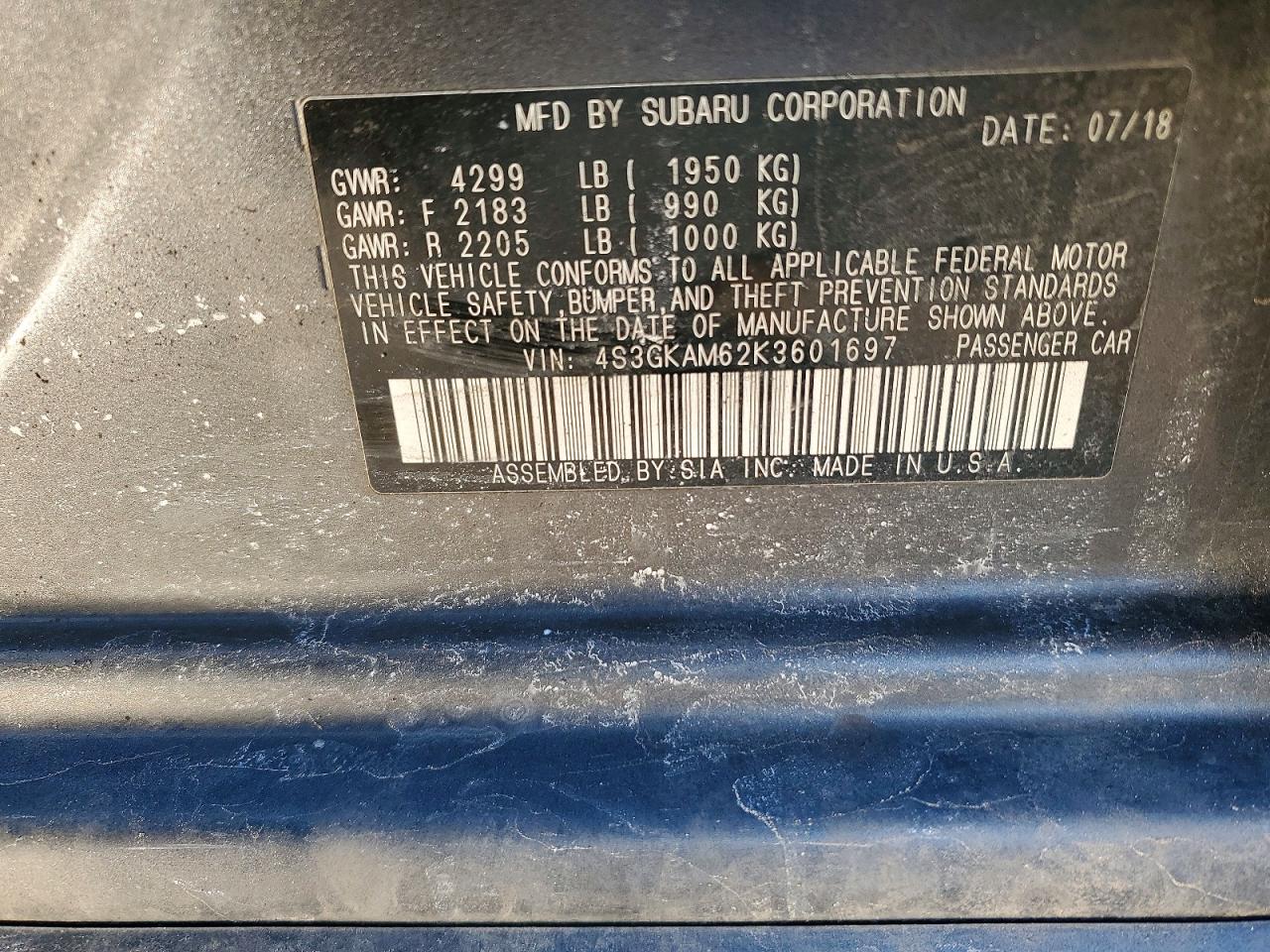 2019 SUBARU IMPREZA SPORT photo 23
