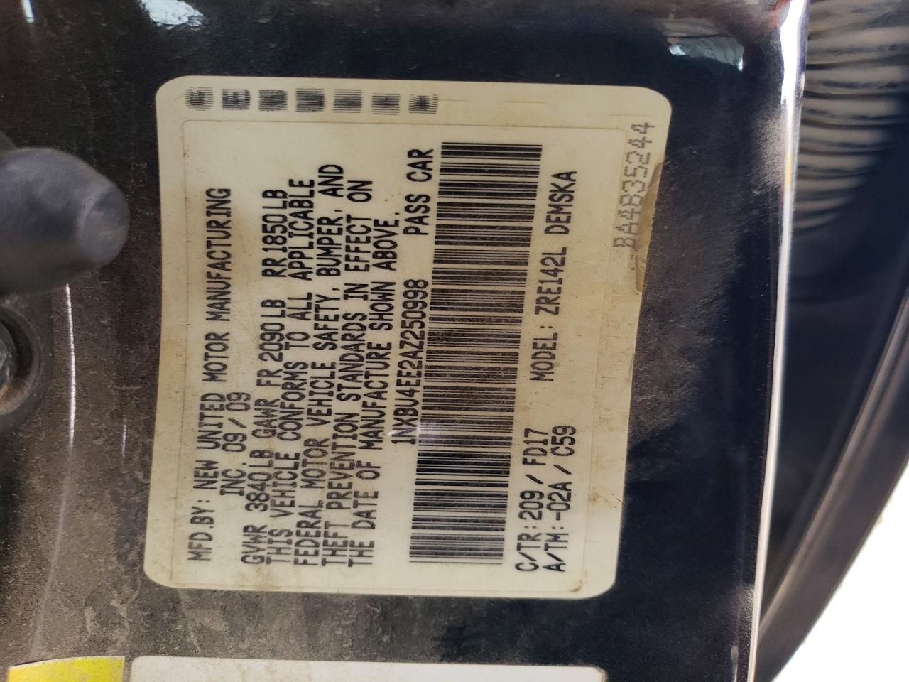 2010 TOYOTA COROLLA BASE photo 12