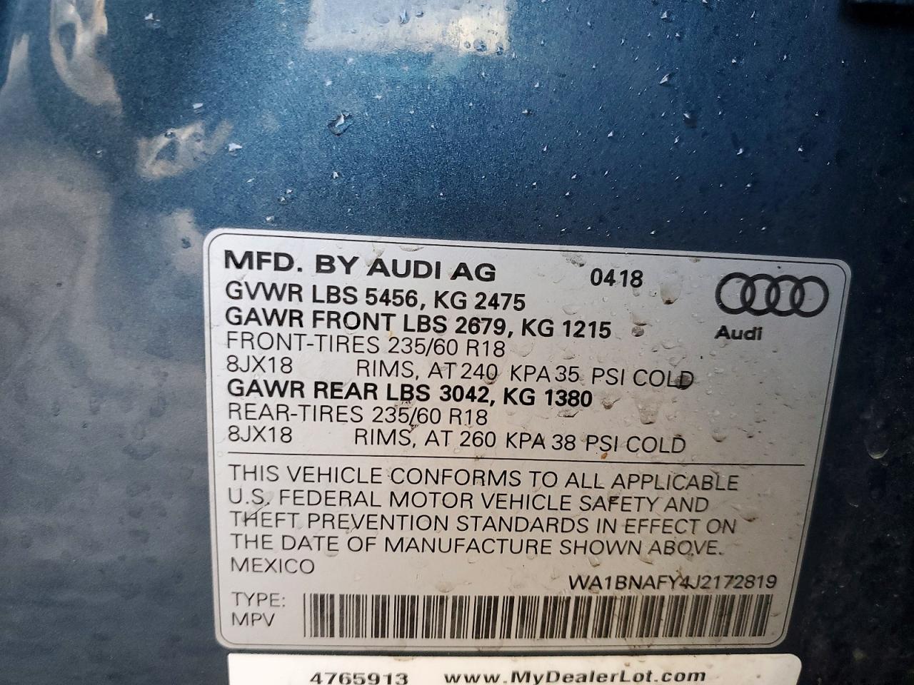 2018 AUDI Q5 PREMIUM PLUS photo 13