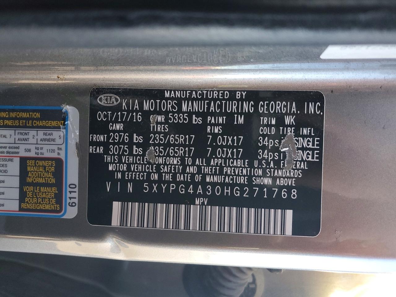 2017 KIA SORENTO LX photo 13