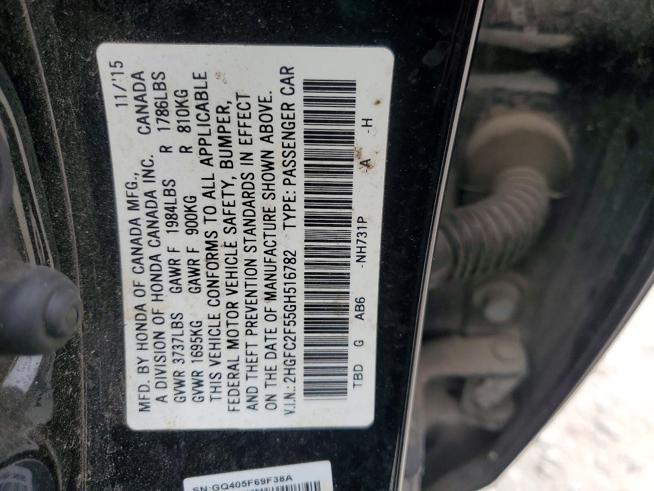 2016 HONDA CIVIC LX photo 13