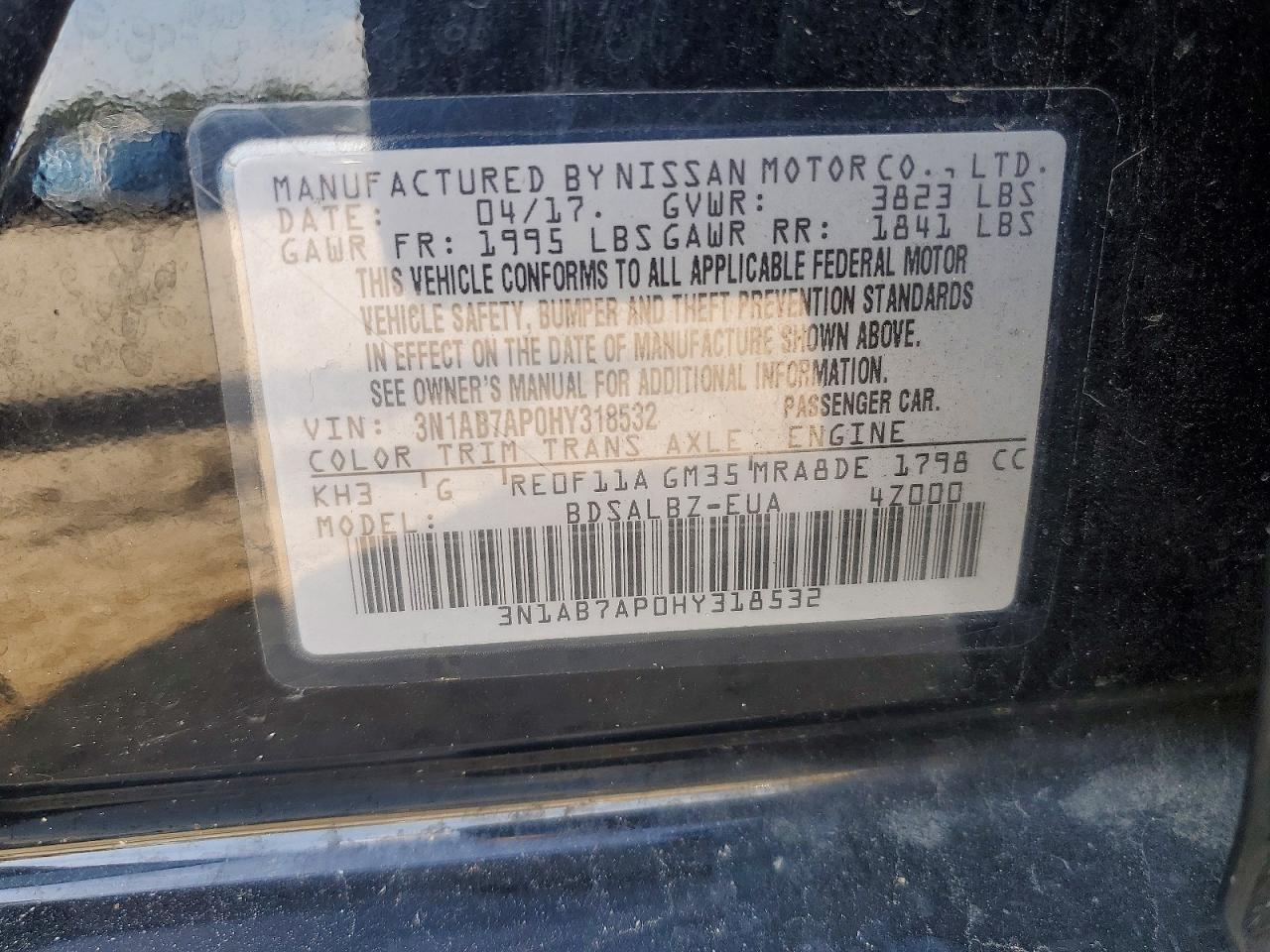 2017 NISSAN SENTRA S photo 12