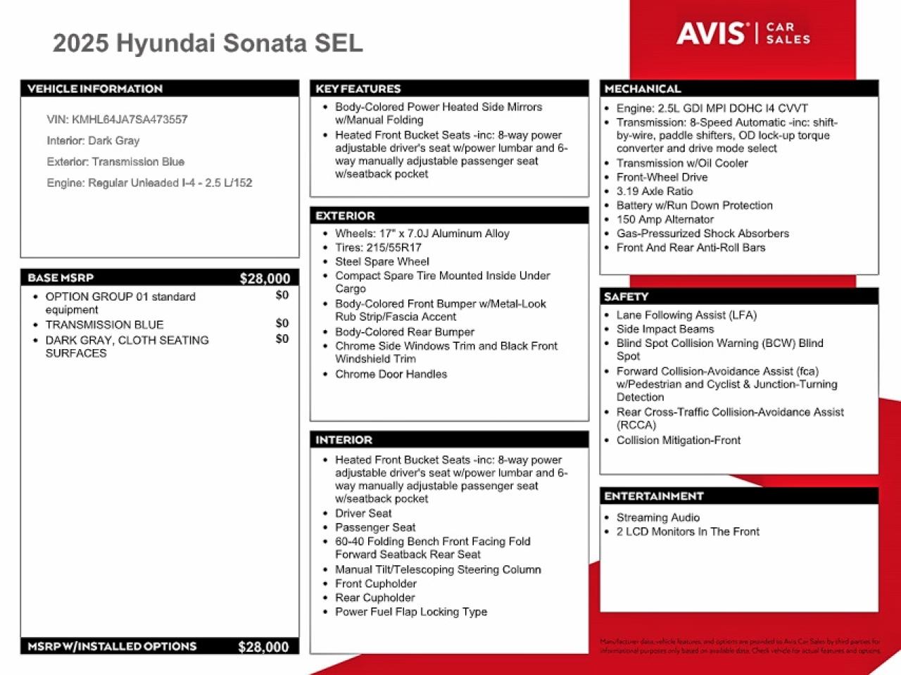 2025 HYUNDAI SONATA SEL photo 12